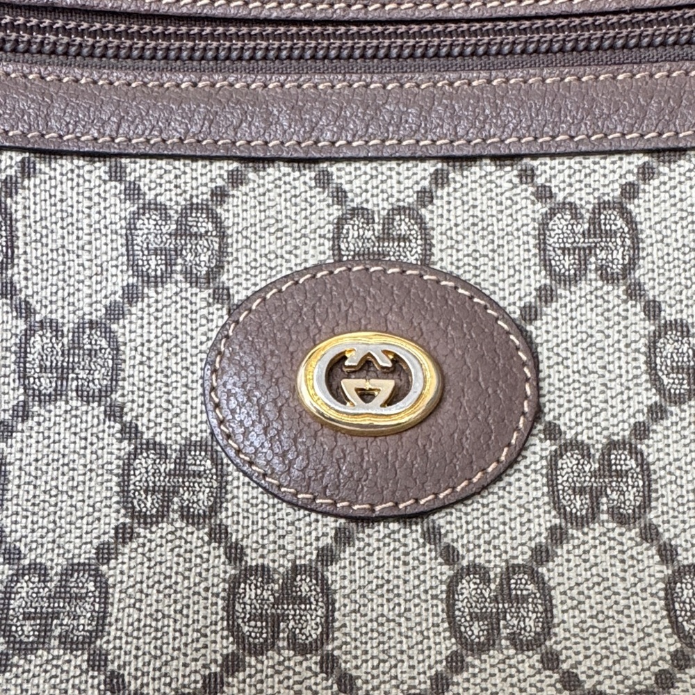 Gucci Brown coated canvas vintage wristlet clutch - Picture 14 of 17